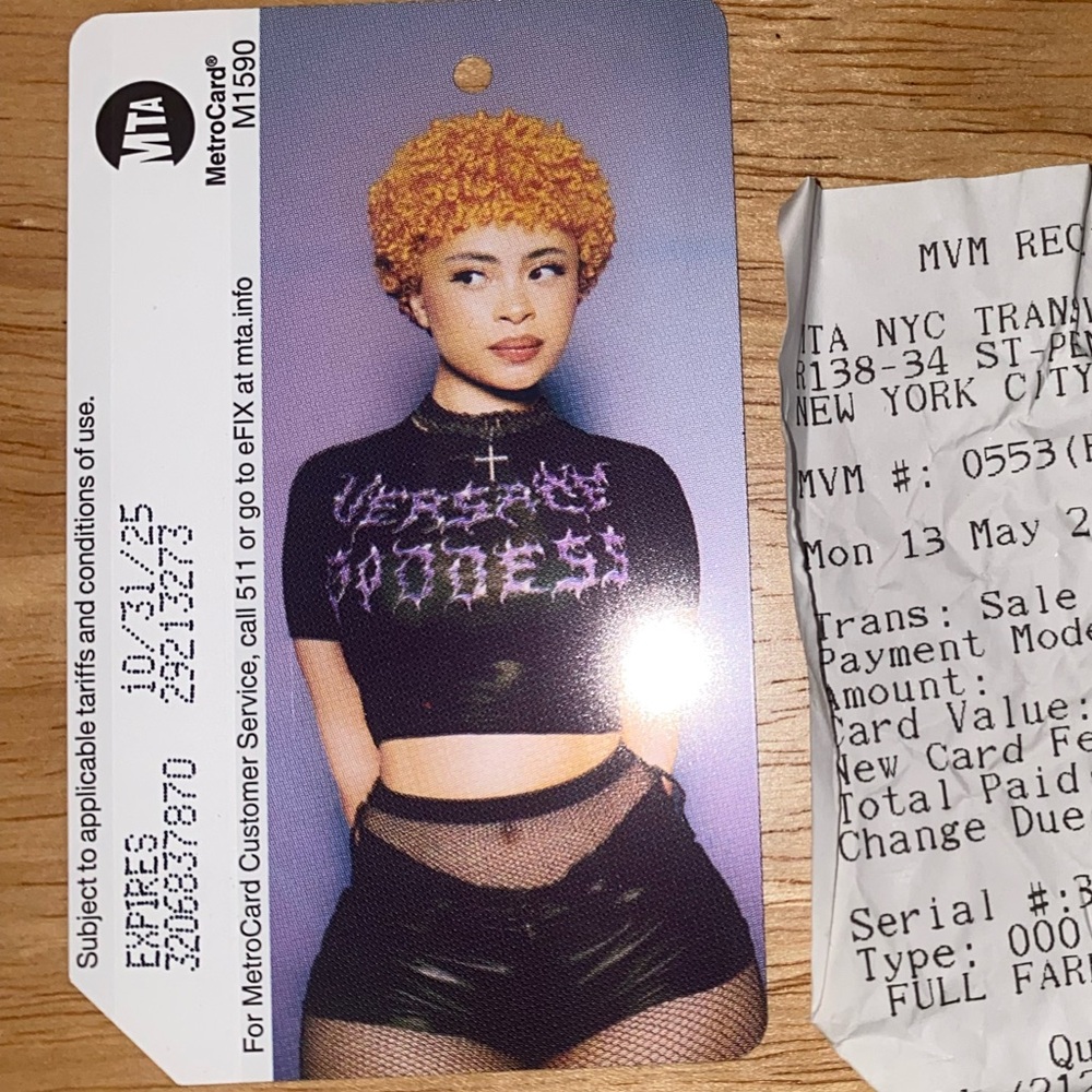 Ice Spice Y2k Metro Card Limited Edition